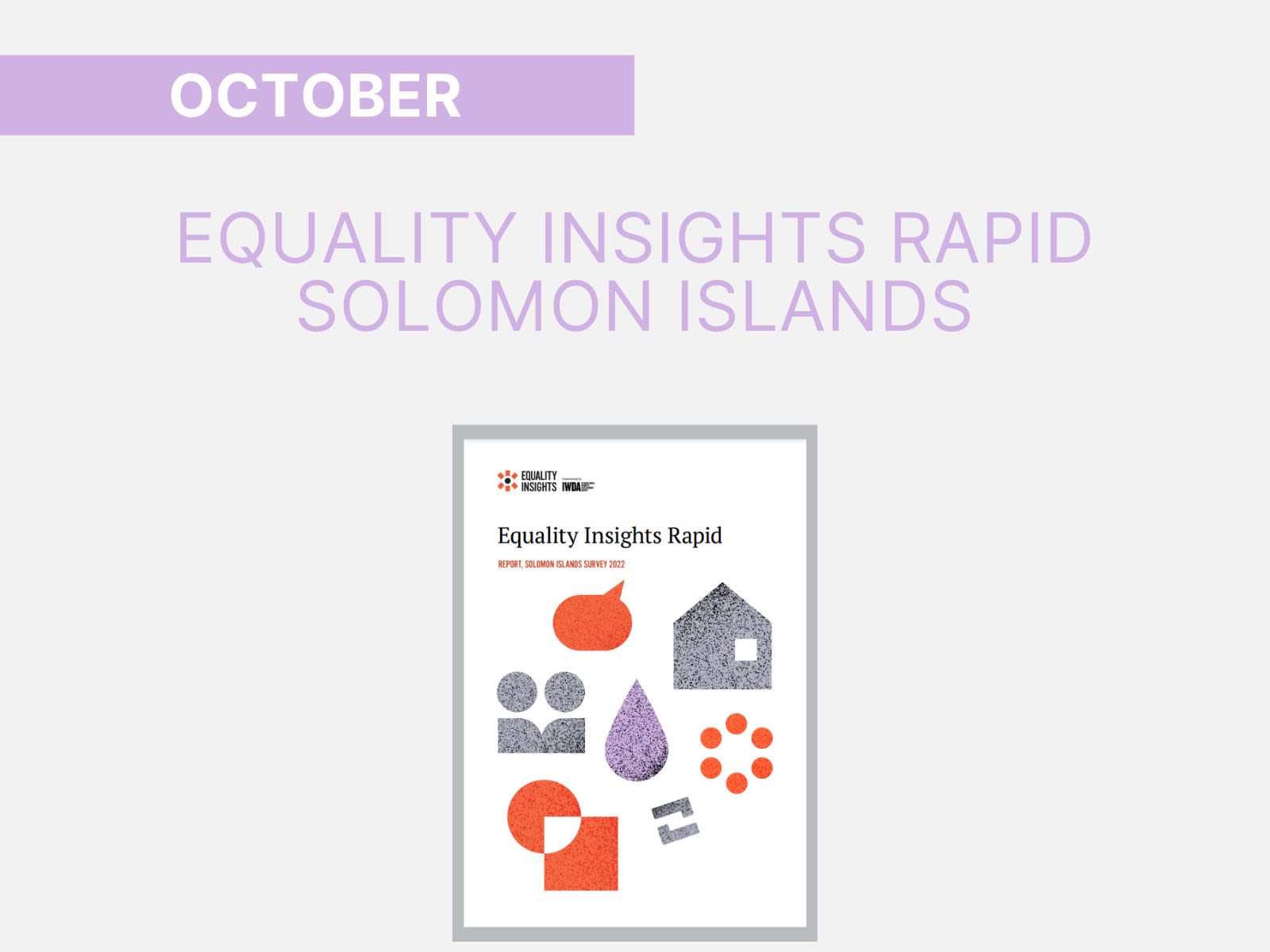 Equality Insights Rapid Solomon Islands